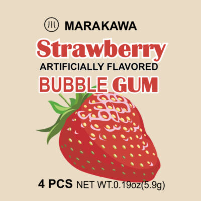 Strawberry Bubble Gum - Portrait Canvas Tote Design