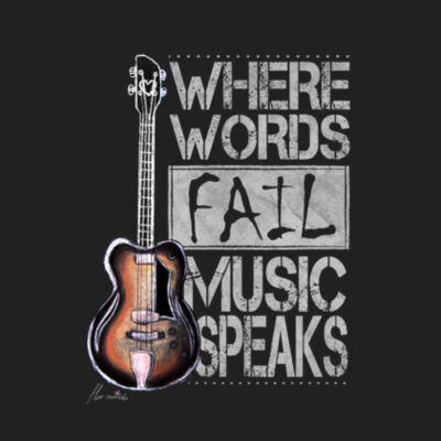 Music Speaks - A3 Canvas Tote Design