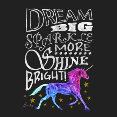 Dream Big Unicorn - A3 Canvas Tote Design