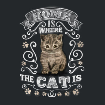 Home is Where the Cat is - Youth Premium Cotton Tee Design