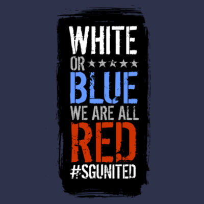 White or Blue all Red - Youth Premium Cotton Tee Design
