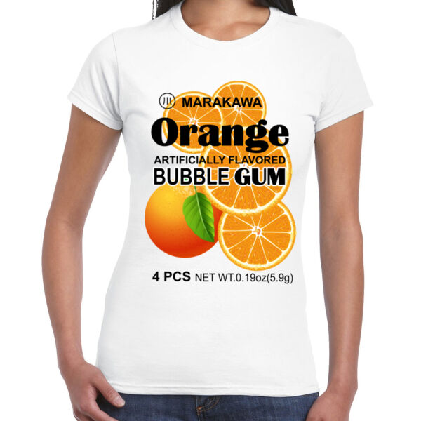 Orange Bubble Gum - Ladies Premium Cotton Tee Thumbnail
