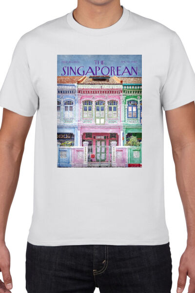 Peranakan Shophouses Pink: Men's Tee  Thumbnail