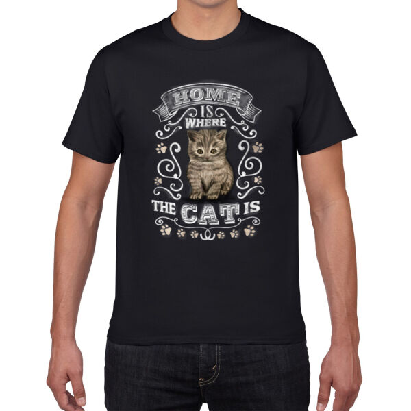 Home is Where the Cat is - Premium Cotton Tee Thumbnail
