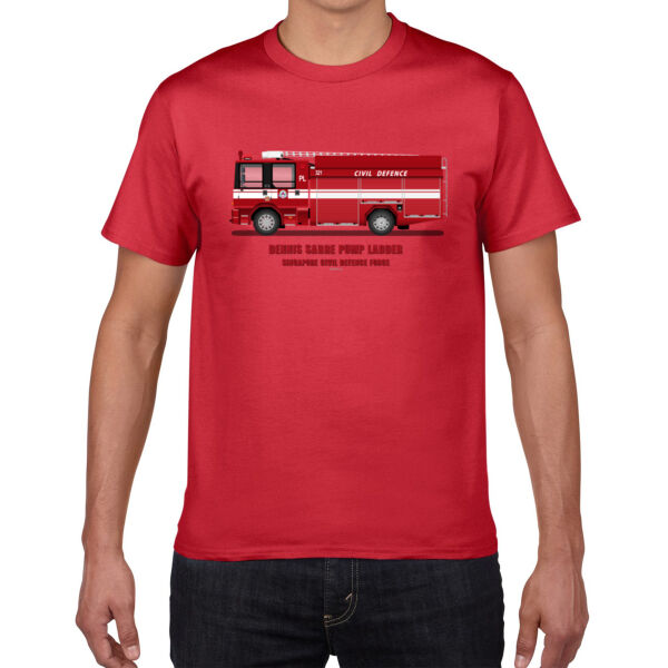 Fire Engine SCDF - Premium Cotton Tee Thumbnail