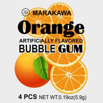 Orange Bubble Gum - Ladies Premium Cotton Tee Design