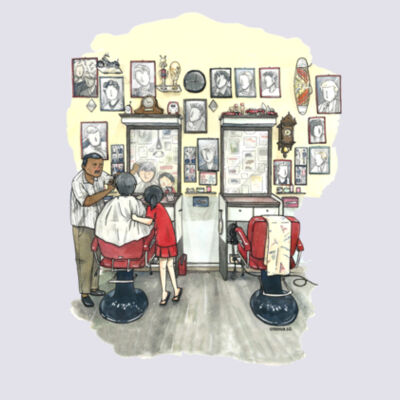 Barber Shop Men's Tee Design