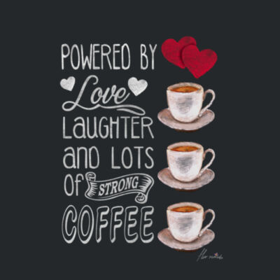 Love Laughter & Coffee - Youth Premium Cotton Tee Design