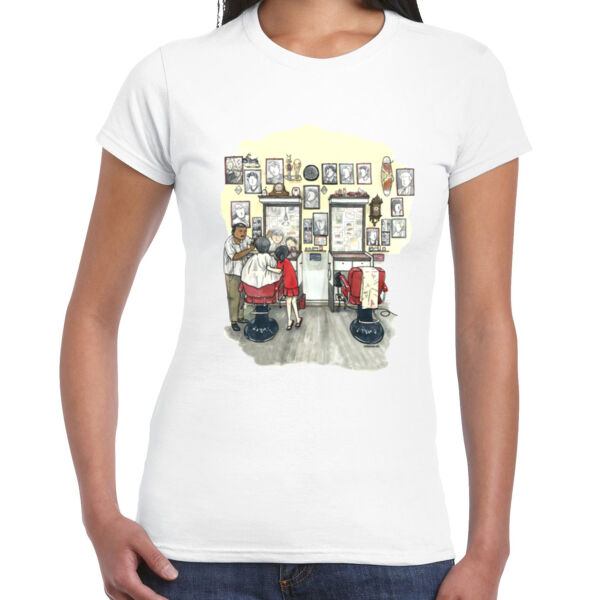 Barber Shop Women's Tee Thumbnail