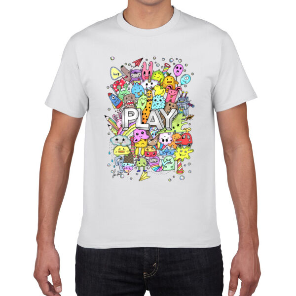 Doodle Monsters Play - Premium Cotton Tee Thumbnail