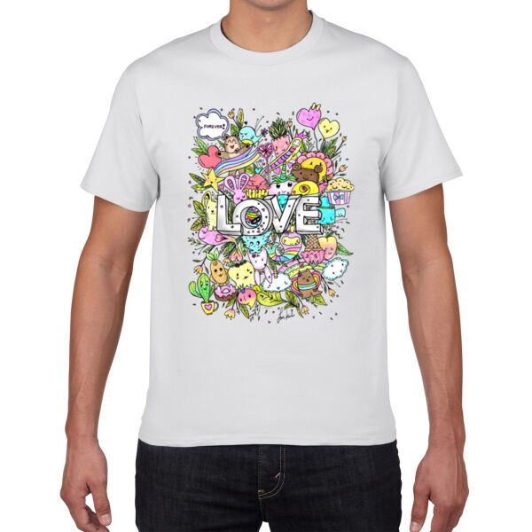 Doodle Monster Love - Premium Cotton Tee Thumbnail