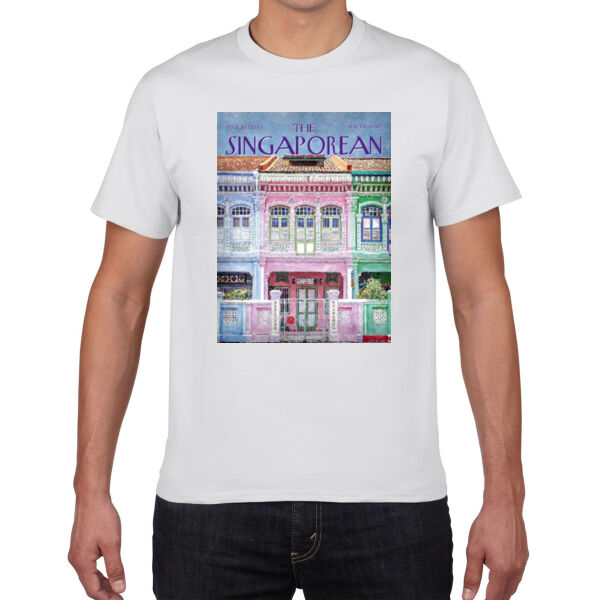 Peranakan Shophouses Pink: Men's Tee  Thumbnail