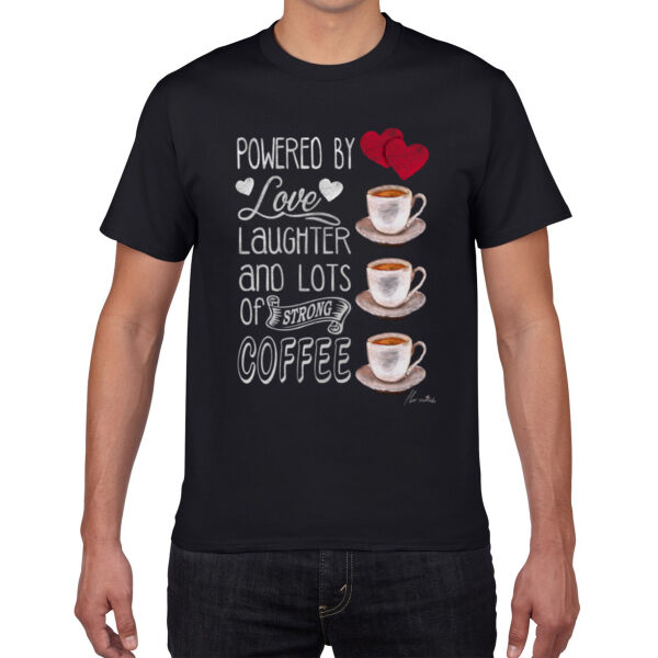Love Laughter & Coffee - Premium Cotton Tee Thumbnail
