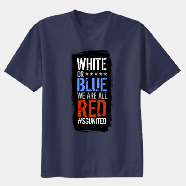 White or Blue all Red - Youth Premium Cotton Tee Thumbnail